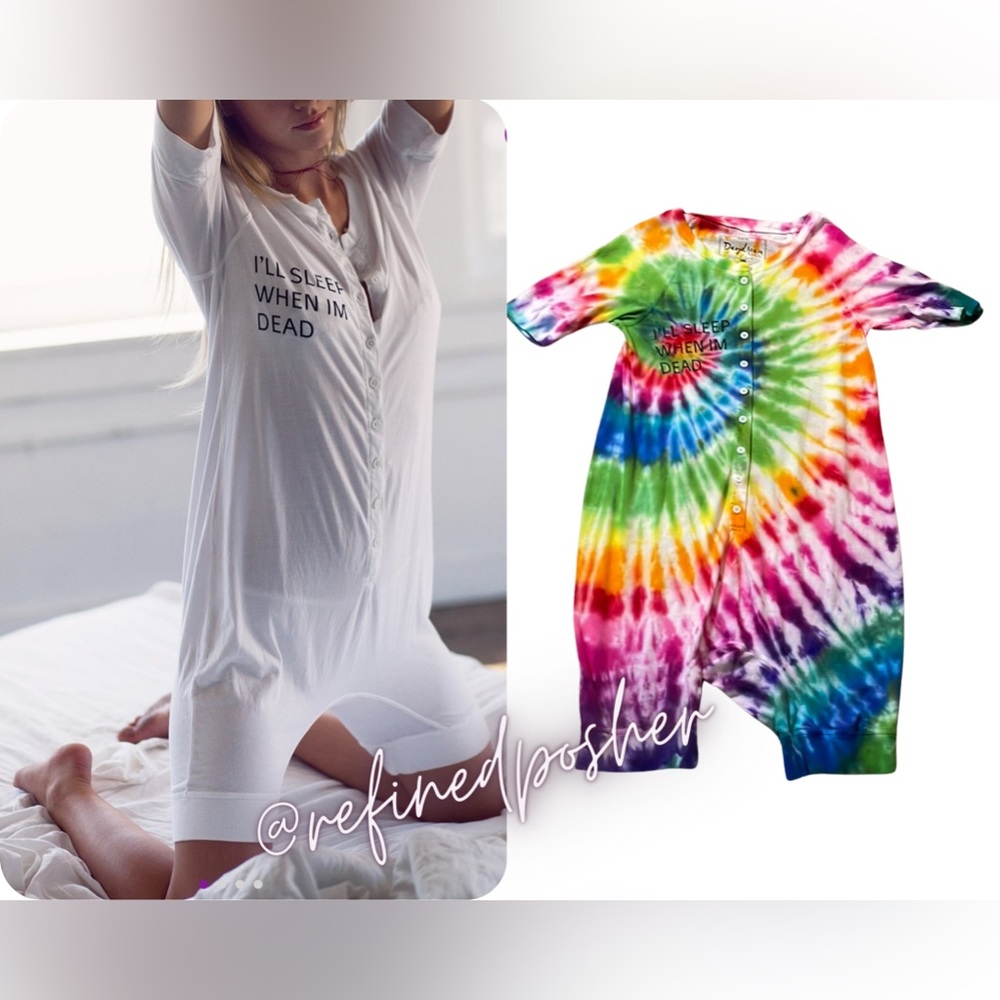 Daydream Nation I’ll Sleep When I’m Dead Romper size Small NWT Tie Dye